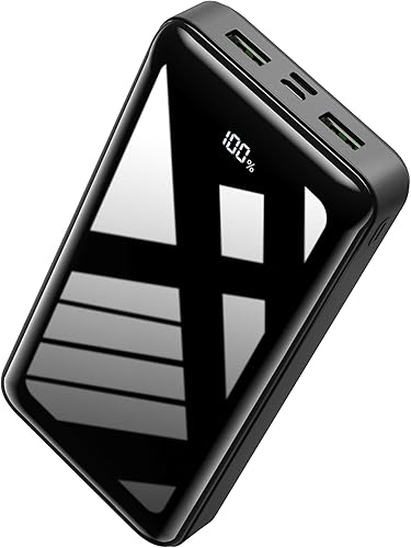 Power Bank - Cargador portátil de carga rápida de 50000 mAh, 22.5 W, carga rápida USB C con 3 salidas y 2 entradas, pantalla LED, batería externa de