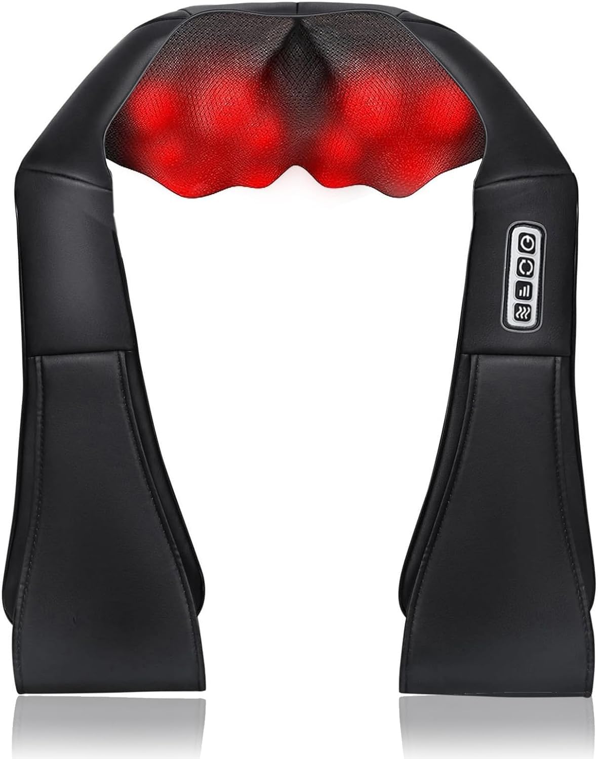 GiftPlus Shiatsu Masajeador de cuello y espalda con calor, masaje de amasamiento 5D de tejido profundo, masajeador eléctrico de hombros para cuello, espalda, cintura, piernas, pantorrillas, pies