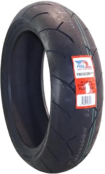 Full Bore M1 190/55ZR17 Rear Motorcycle Tire, High-Performance Radial, Superior Grip & Handling for Street Bikes, 190/55-17, USA Family Owned