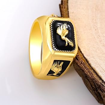 Anello Vintage Con Aquila E Piuma - Regolabile, Ipoallergenico, Per Uomini E Donne, Stile Vichingo - Foto 5