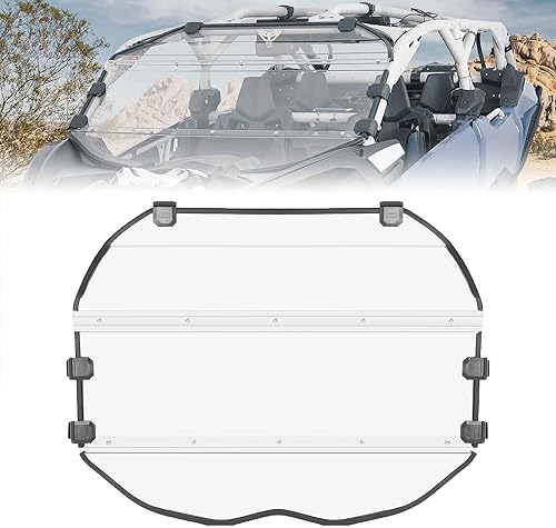Miniatura 9 de KEMIMOTO X3 Full Windshield Hard Coated Compatible with Can-Am Maverick X3 & X3 Max XRS XDS Turbo RR 2017-2024 PC Heavy Duty Front Windproof Full