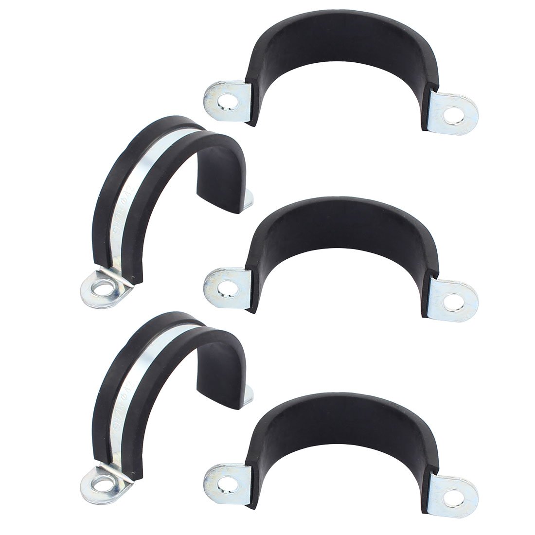 5 Piezas Abrazadera De Manguera 10mm – Clip De Tubo Forrado De Goma (Zinc + Goma) Por Uxcell