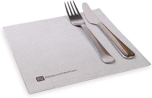 Miniatura 9 de Restaurantware Luxenap Micropoint Servilletas de cena de 2 capas, suaves y duraderas, de 16 x 16 pulgadas, color negro con hilos blancos,