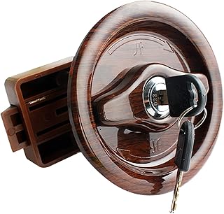 MKHFP RV Cerradura de Puerta con 2 Llaves establecidas baño for Autocaravana Caravana de camión Marino RV Accesorios de campista for el Grosor de la Puerta 24-45 mm Accesorios para autocaravanas
