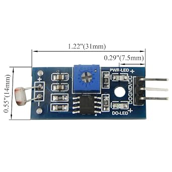 10PCS Photosensitive Sensor Module Digital Light Intensity Detection Photosensitive Resistor Module High Power High Efficiency Digital Measurement Electronic Practice DIY