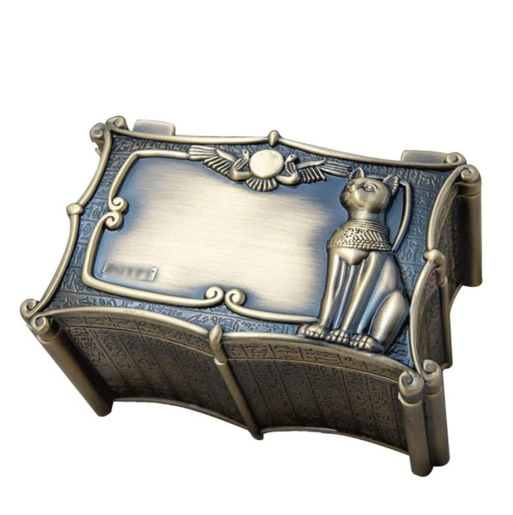 ASHSDI Jewelry Box Vintage Zinc Alloy Metal Jewelry Organizer Box With Lid Egyptian Cat Jewelry Organizer Jewelry Keepsake Gift Box. Jewelry Organizers Storage