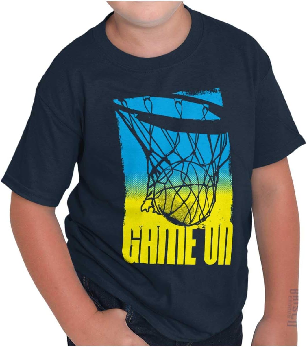 Basketball Hoop Athlete Game On Boys Kids T Shirt Tees Tops