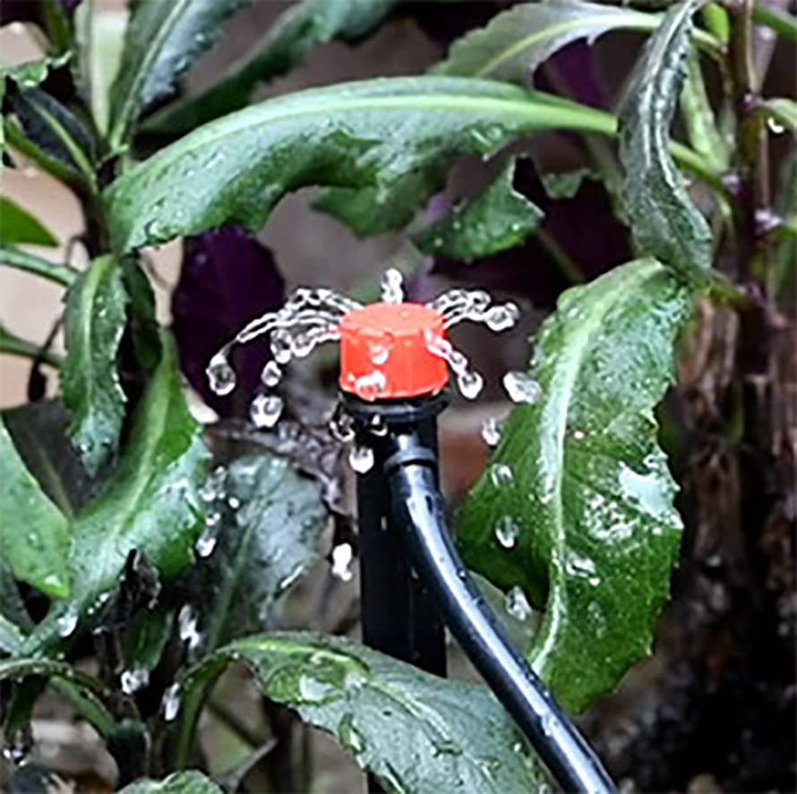 Miniatura 7 de Goteros de riego para tubo de riego por goteo de 14 pulgadas, emisores de goteo negros en estaca de flecha de 5 pulgadas, gotero de flujo de agua