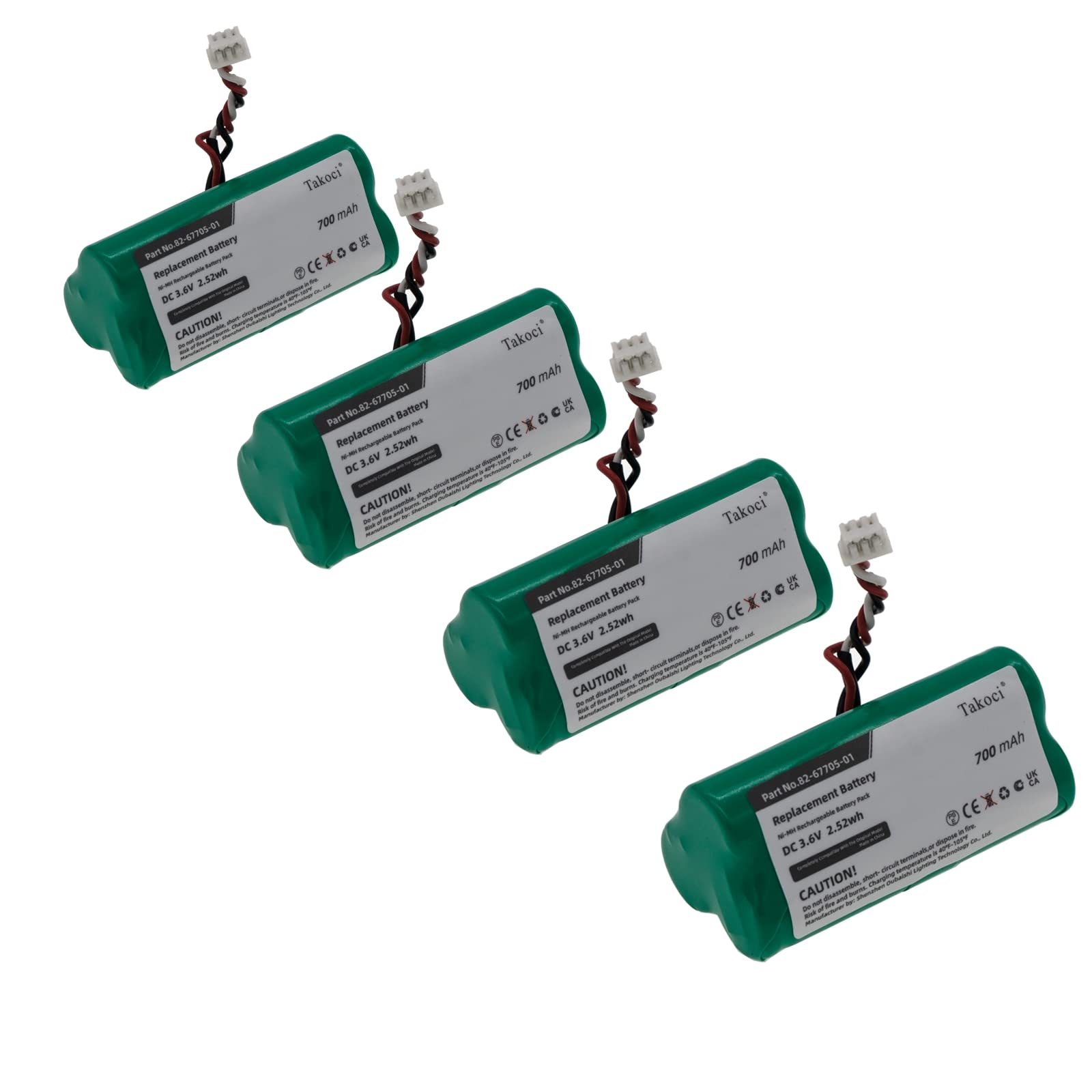 (4-Pack) Replacement 82-67705-01 BTRY-LS42RAAOE-01 Battery for Symbol LS4278 LI4278 DS6878 Barcode Scanner Battery