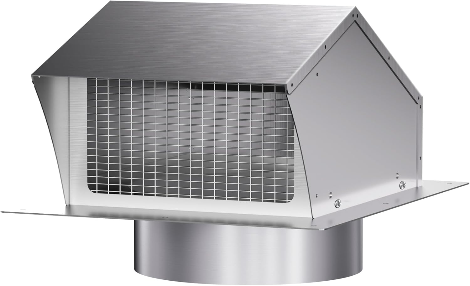 Roof Vent Cap 12 Inch Removable Roof Vent Dryer Vent Cap Stainless Steel Attic Vent Cap with Damper