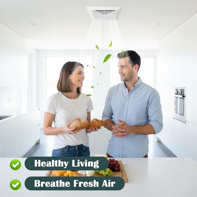 2 Pack cubierta para ventilador extractor de baño 9x9 pulgadas miniatura 3