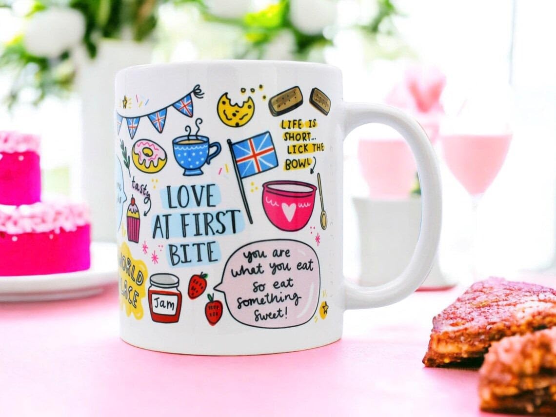 DAYS Baking Pastry Chef Gift Baking Lovers Gifts for Bakers Baking Farmhouse Kitchen Gifts Mug for mom Baking Love Hear