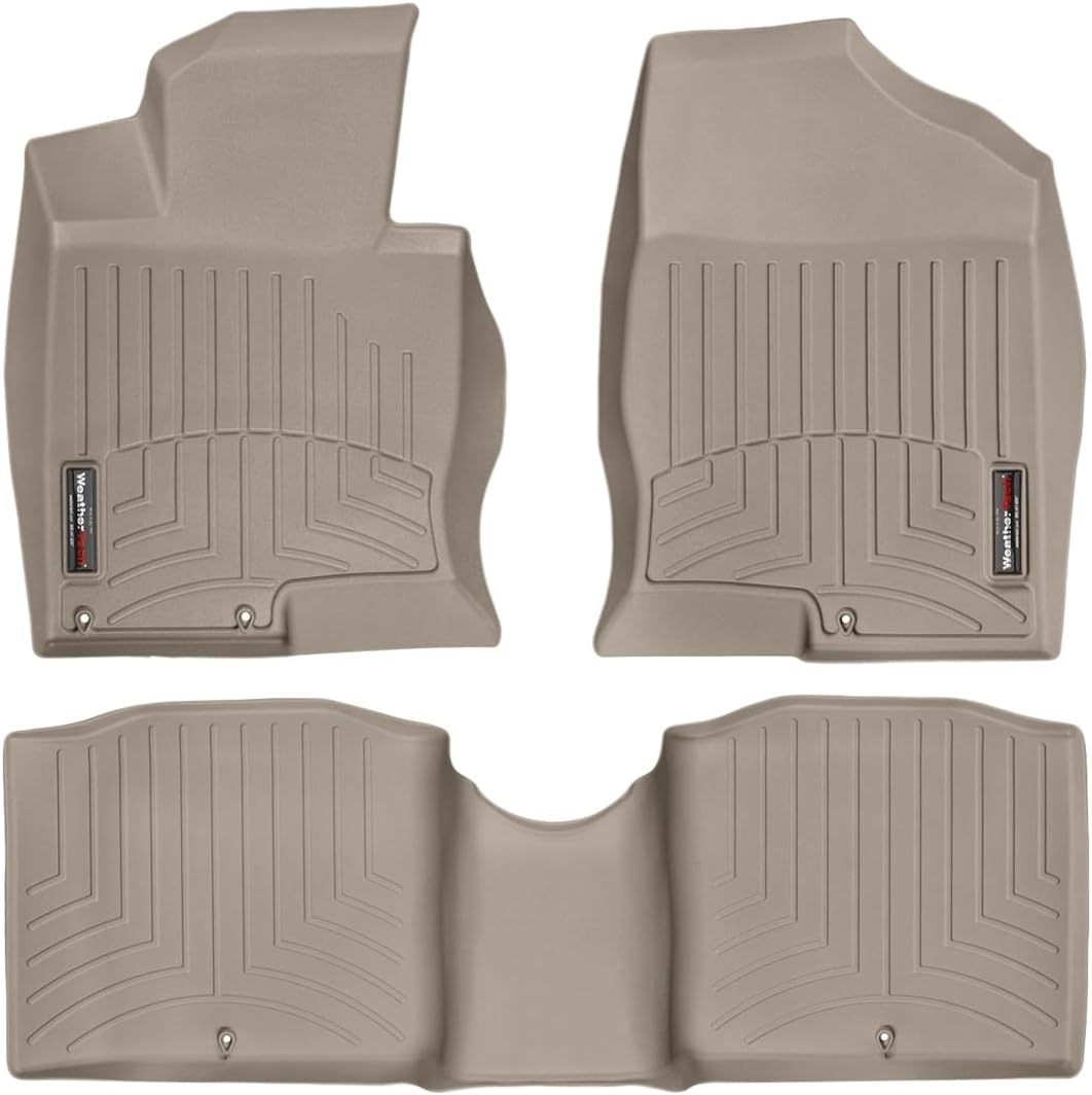 WeatherTech Custom Fit FloorLiners for Hyundai Azera - 1st & 2nd Row (45489-1-2), Tan