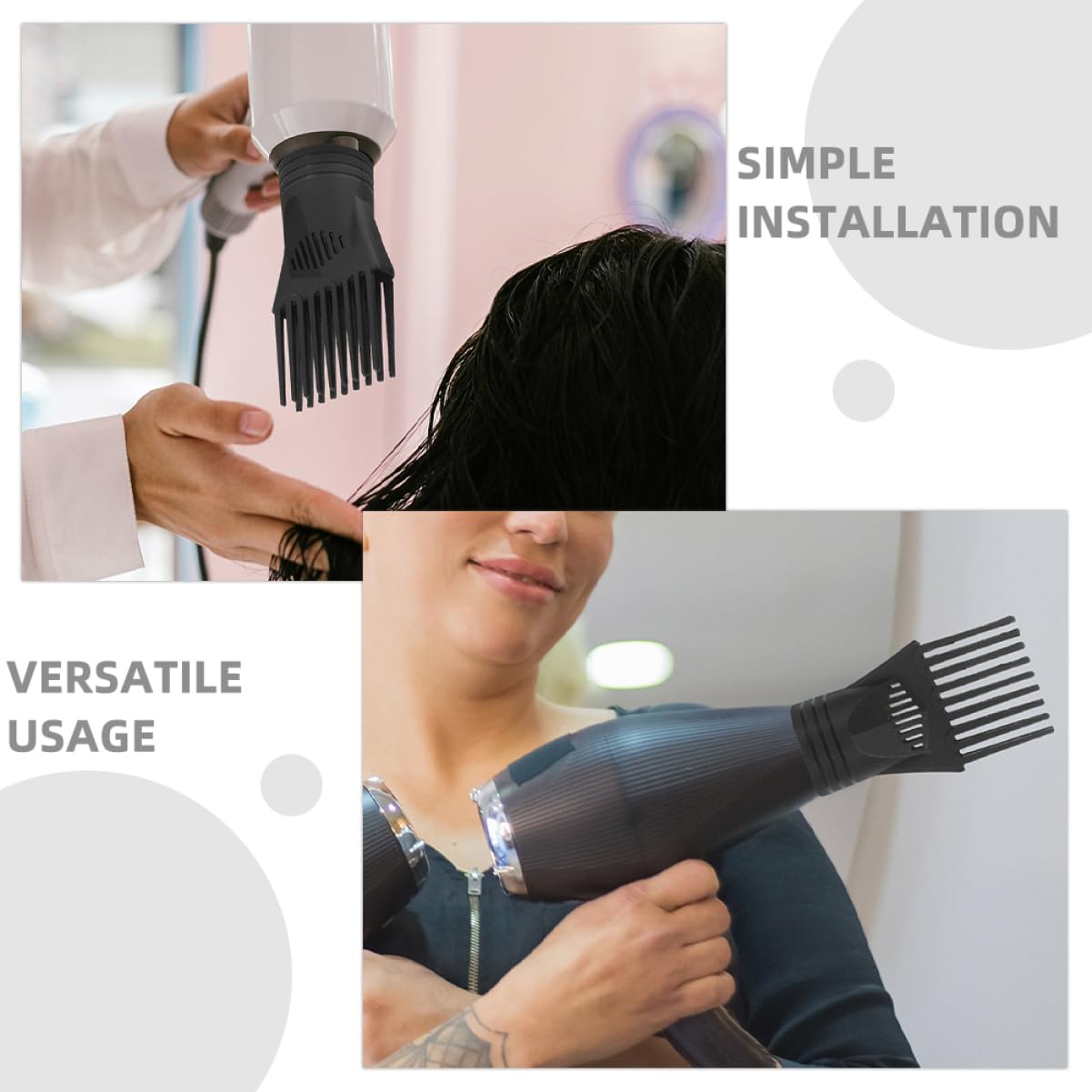 Didiseaon 6pcs Blow Dryer Brush Nozzle Hair Dryer Accessories Replacement for Salon Home