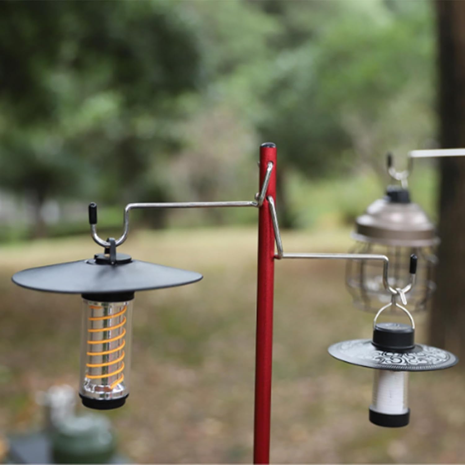 Camping Gear, Portable Camping Light Stand Aluminium Alloy Light Hangers Detachable Tent Lamp Stand for Outdoor Camping Lights image 4