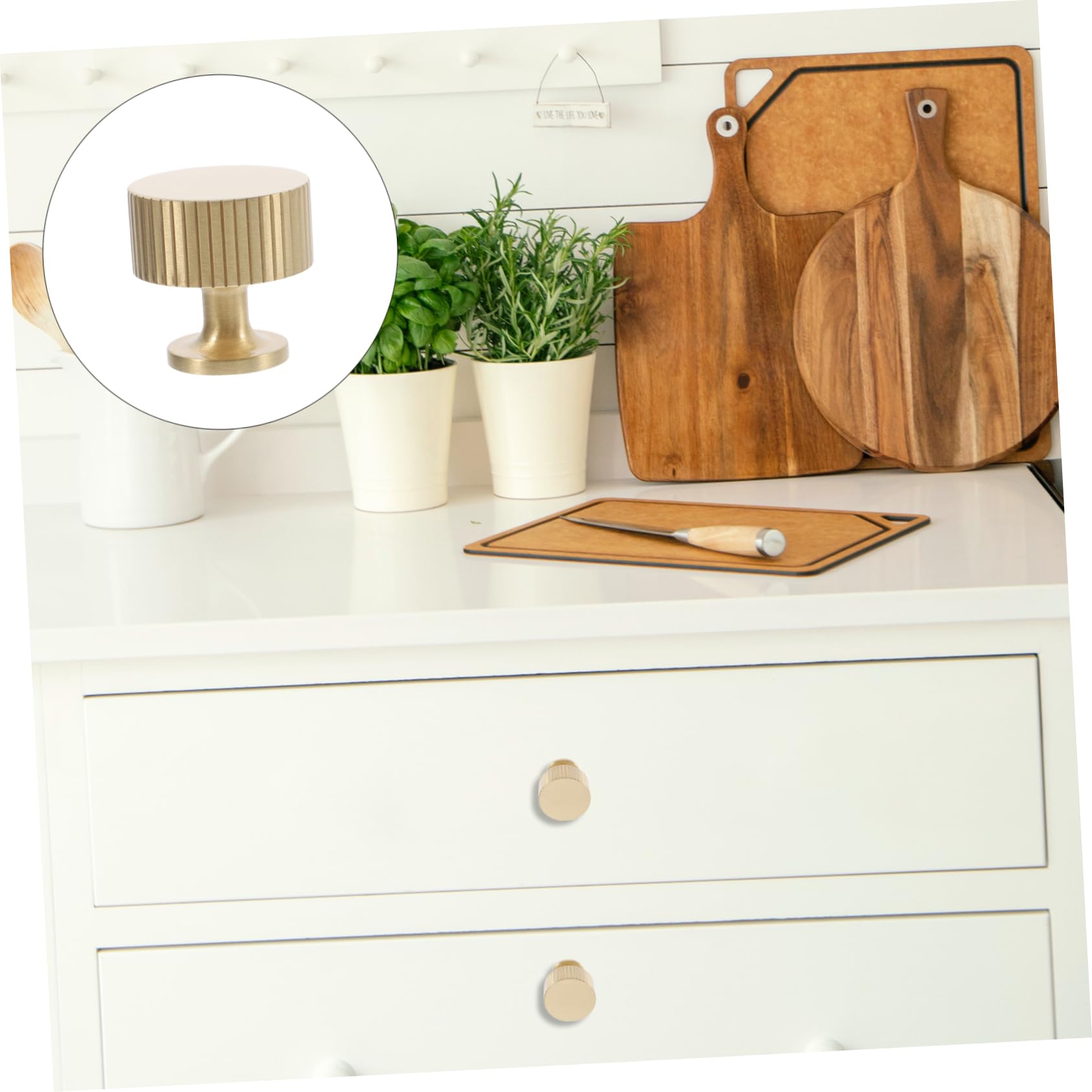 HOMSFOU Pomelli Rotondi in Ottone Oro per Armadio, 5 Pezzi | Design Europeo, Adatti a Guardaroba e Scarpiere, Installazione Semplice, Finitura Elegante e Contemporanea