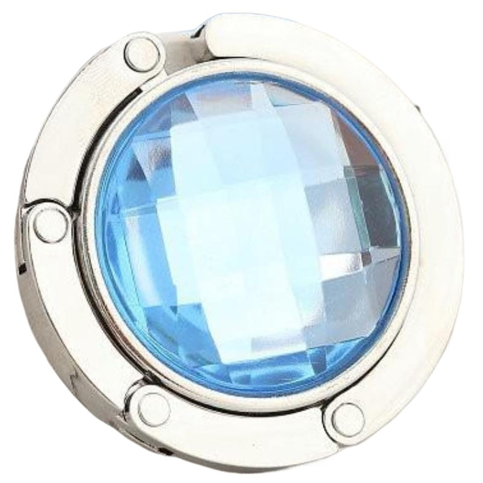 GHHZML Handbag Hooks for Tables Handbag Foldable Bag Hook Purse Table Hanger Holder Alloy Crystal Rhinestone(Light Blue)