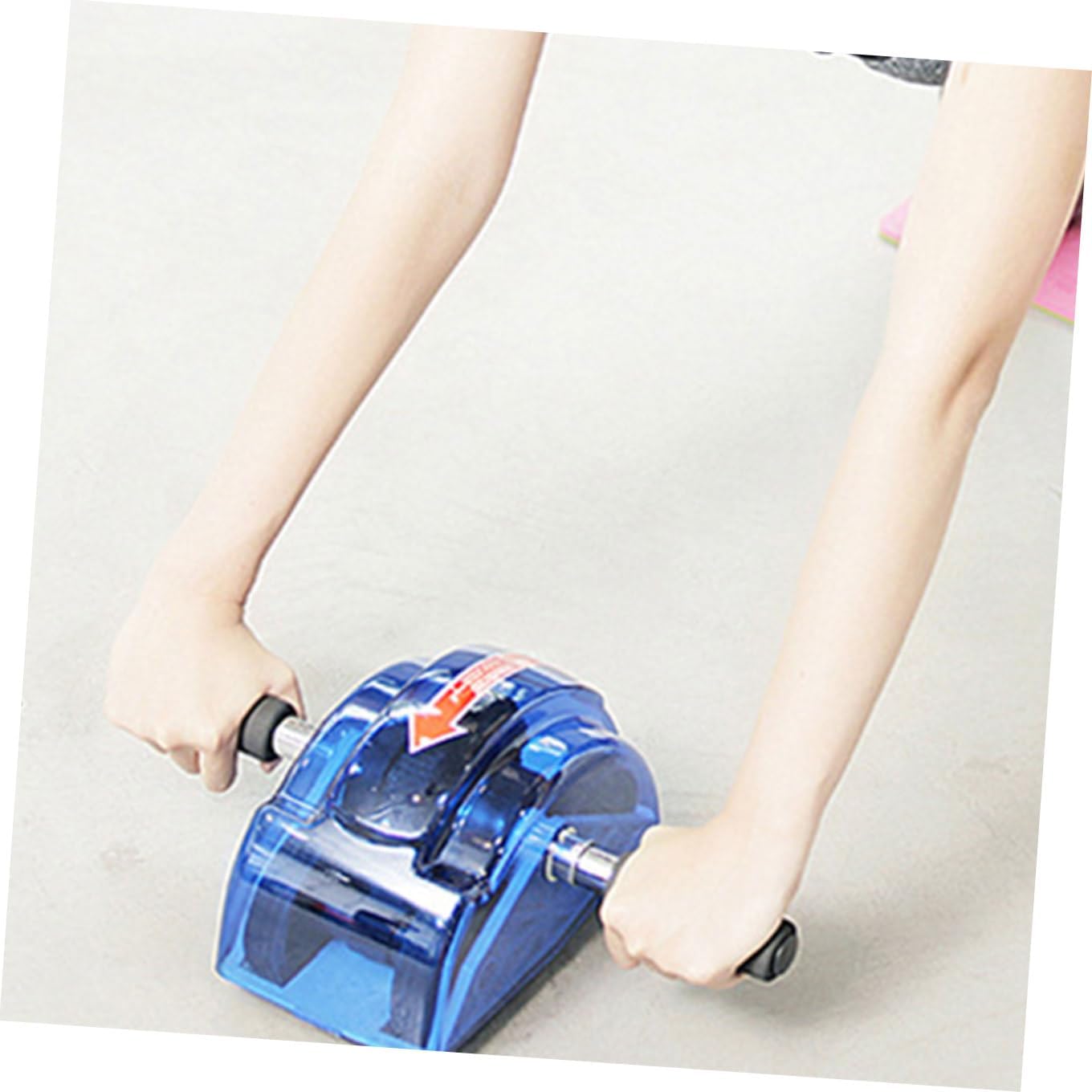 Luxshiny Abdominal Roller Four-wheeled Fitness Equipment with Gear Wheel for Strength Training Exercise