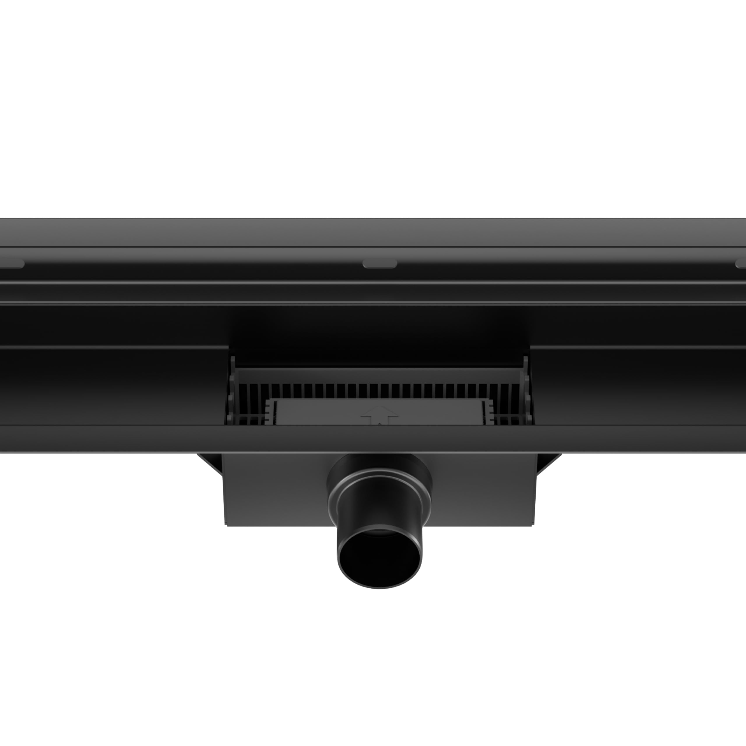 Duplex Next Canaleta de Ducha Kit Completo 60 cm - Desagüe de Ducha Lineal 2 en 1, Rejilla Plana para Suelo con Sifón Antiolores y Filtro para Pelo - Acero Inoxidable, Negro Espejo