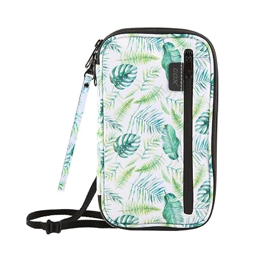 Neck Wallet RFID Blocking Family Passport Holder Organizer Case Travel Pouch (Forest)