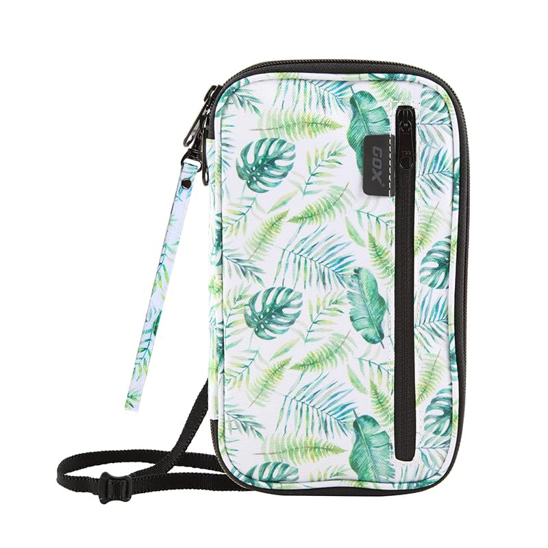 Neck Wallet RFID Blocking Family Passport Holder Organizer Case Travel Pouch (Forest)