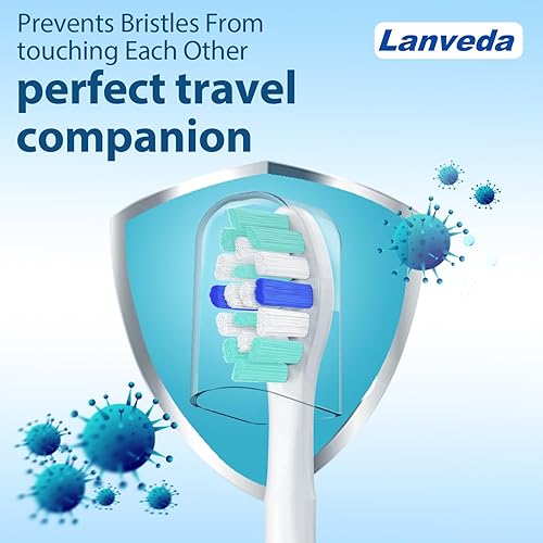 Miniatura 7 de Paquete de 12 cabezales de repuesto para cepillos de dientes Philips Sonicare 4100 6100, cabezales de repuesto C1 C2 para cepillo de dientes