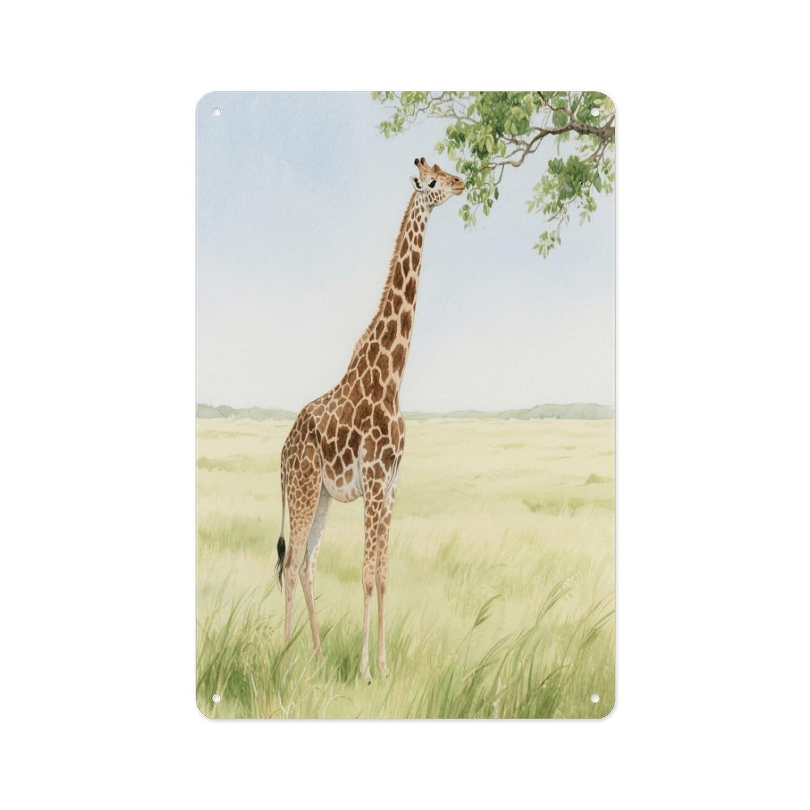 FekiLoot Giraffe Stretching Wall Decor Metal Signs Tin Signs Poster