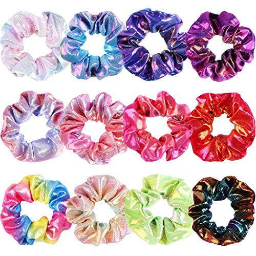 Chouchous à cheveux métalliques brillants WATINC : accessoires élastiques queue de cheval