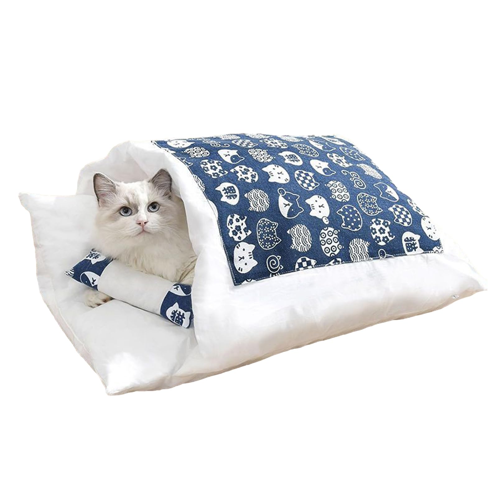 Cat Snuggle Sack Warming Pet Sleep Zone Cozy Bed Detachable