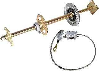 Silscvtt 32 Go Kart Axle Kit Alloy Rear Axle with Brake Dics +Brake Master