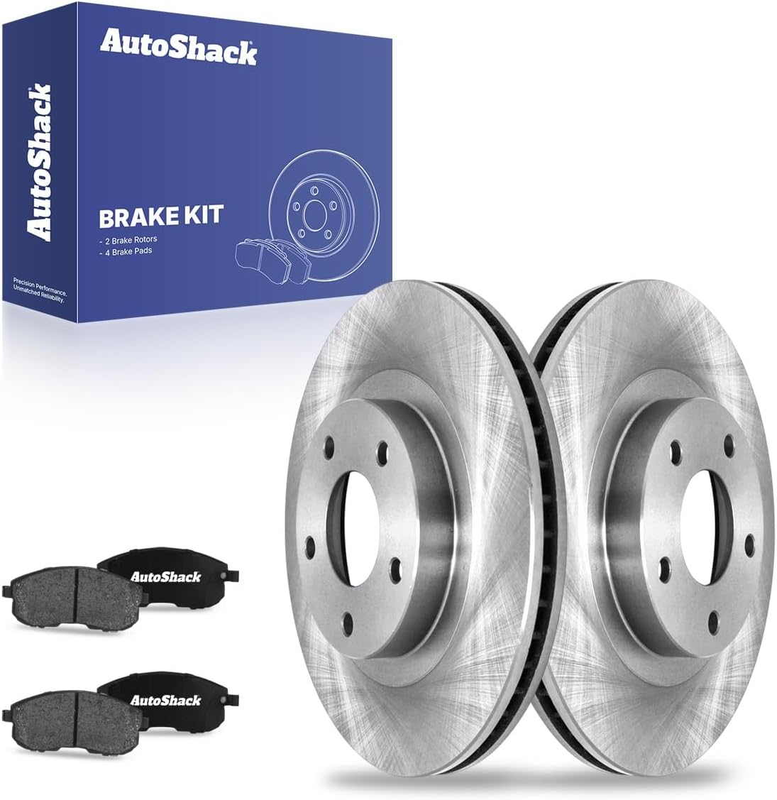 AutoShack Front Vented Brake Rotors + Ceramic Pads 6-PC Brake Kit Replacement for 2002-2006 Nissan Altima 2002-2004 INFINITI I35 2002-2003 Nissan Maxima 11.65" (295.8 mm)