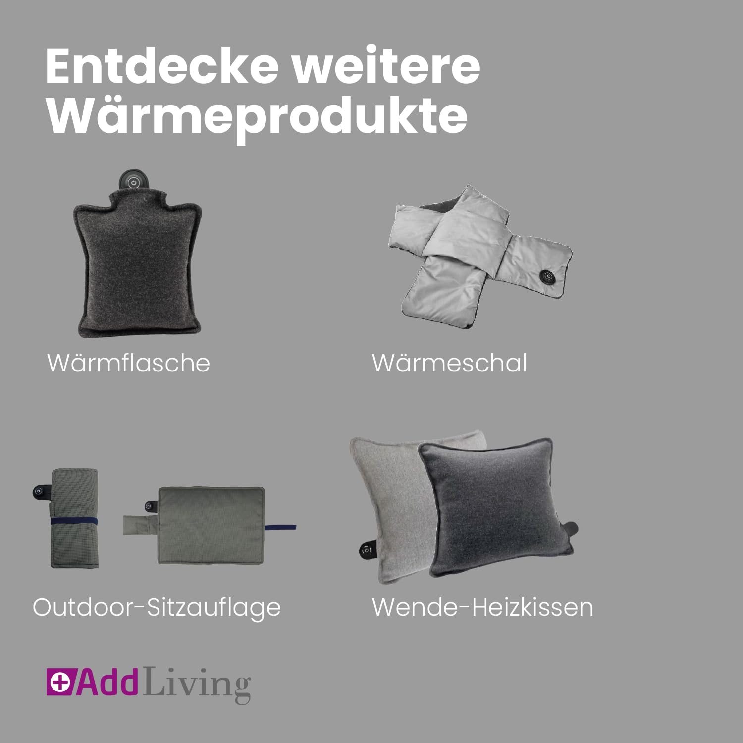 Kabelloser Schulter und Nackenwärmer elektrisch | Heizkissen Nacken & Schulter | Infrarot-Wärmekissen mit Akku & 5000 mAh Powerbank | Aufladbar mit USB-C | 3 Temperaturstufen | 59 x 48 cm