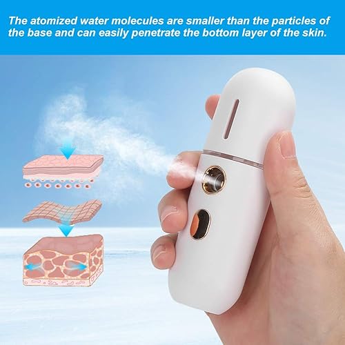 Miniatura 7 de Rociador facial de niebla, mini vaporizador facial portátil, hidratante para exteriores para mujeres y niñas en interiores
