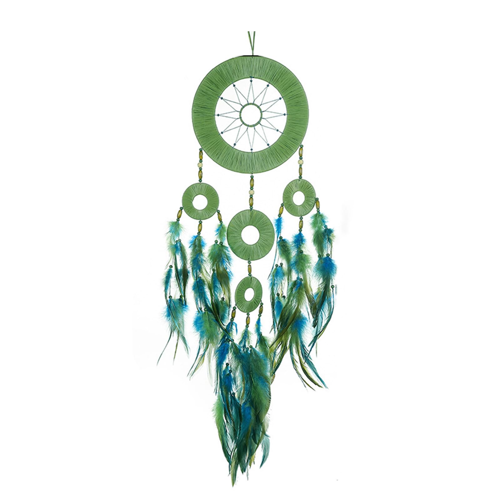 Ethnic Woven Dreamcatchers Beaded Feathered Embellishments Dreamcatchers Decors Hangings Wall Decorations for Bedroom Ethnic Wall Hanging Ornament
