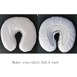 ZMDREAM Pack of 75 Headrest Covers Fitted Disposable Massage Face Rest Cradle Covers White & Black