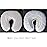 ZMDREAM Pack of 75 Headrest Covers Fitted Disposable Massage Face Rest Cradle Covers White & Black