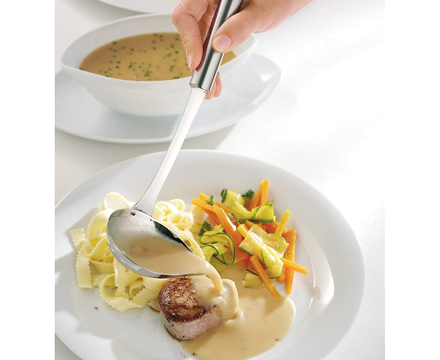 Mestolo Per Salsa In Acciaio Inox 28,3 Cm Con Beccuccio, Lavabile In Lavastoviglie - 6
