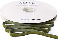 Vista 27 de Ribbli - Cinta de terciopelo marrón de 1 pulgada, carrete continuo de 25 yardas - Cinta navideña marrón para envoltorios de regalo, manualidades