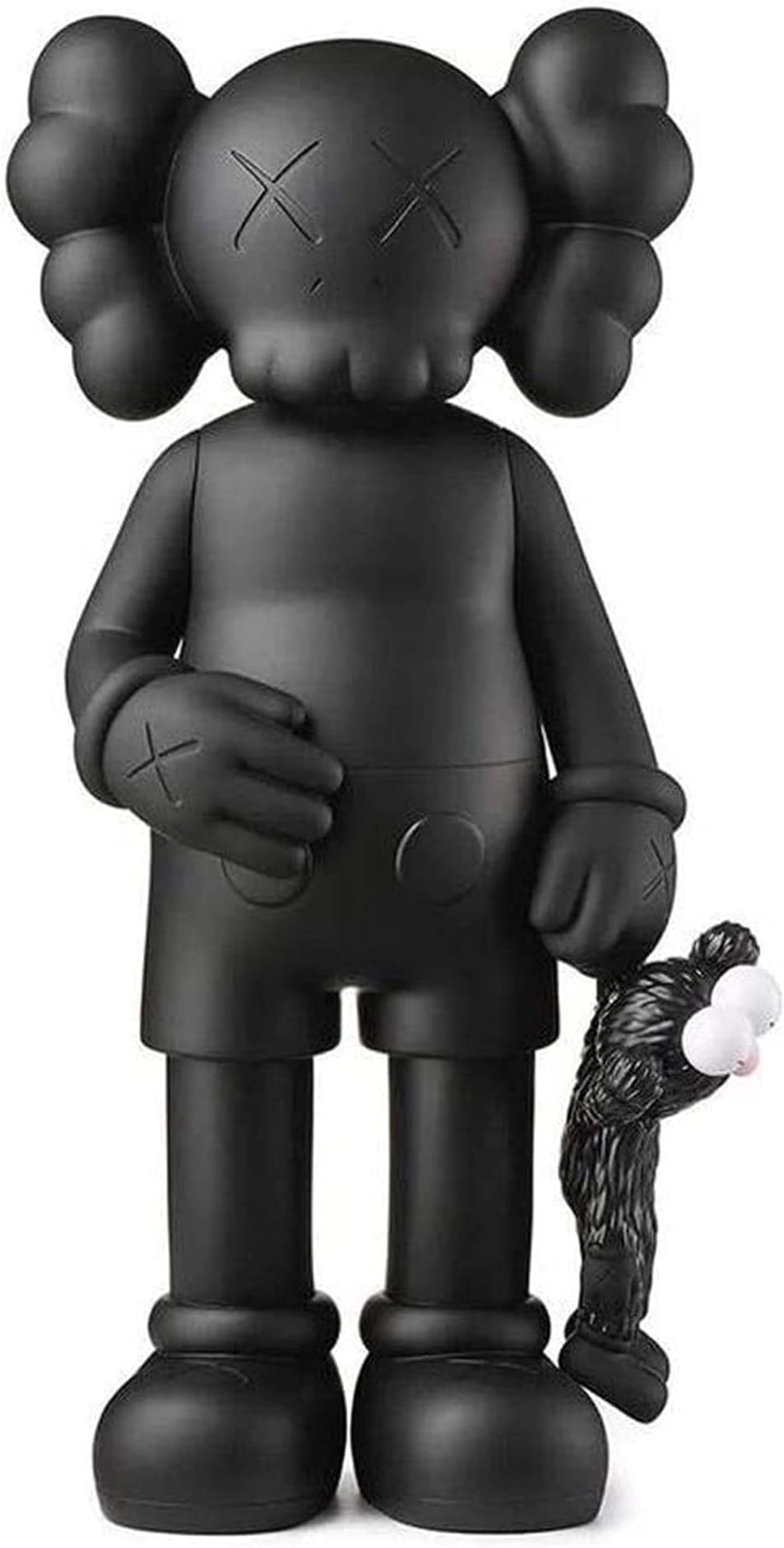 XINKONG KAWS BFF MOMA Black Version Original Fake Model Art Toys Action Figure Collectible for Valentine's Gift 28CM,Home Desktop Decorations