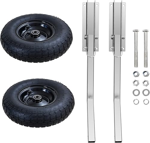 Miniatura 7 de Migoda Ruedas de lanzamiento de barco premium, rueda de lanzamiento de popa de barco de 12 pulgadas, ruedas de barco Jon para barcos inflables y de