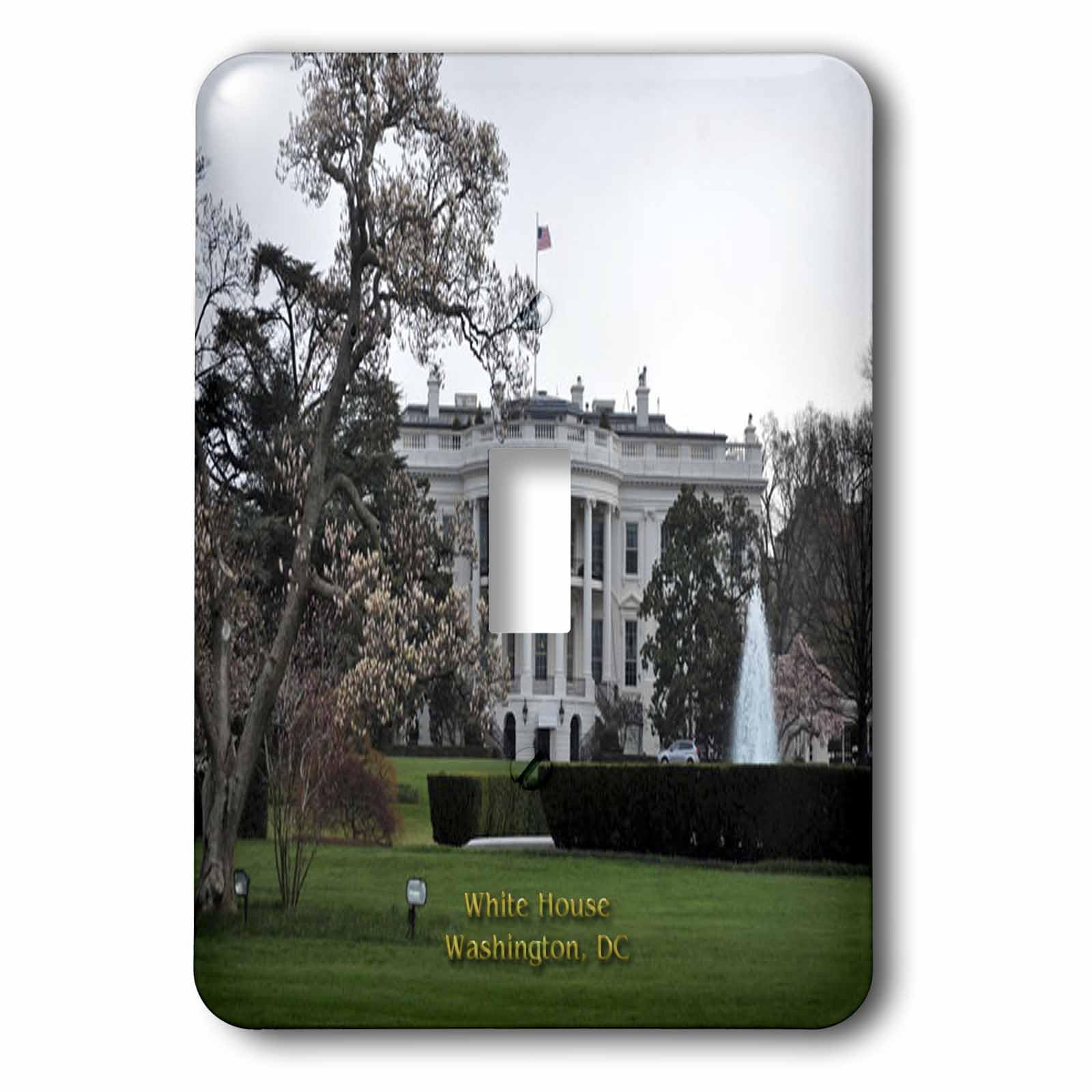 3dRose LSP_55354_1 View of The White House Interrupteur à baïonnette Blanc