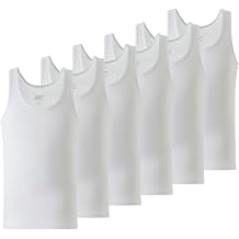 Mody Mens Undershirt Ribbed Tank Top, Crew Neck Cotton Mens Tank Tops, White Cotton Undershirt, Tagless Muscle Shirt 6 Pack