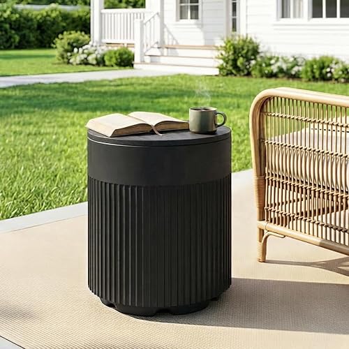 OLILAWN 90LB Umbrella Base Stand with Hole, Durable Patio Coffee Table