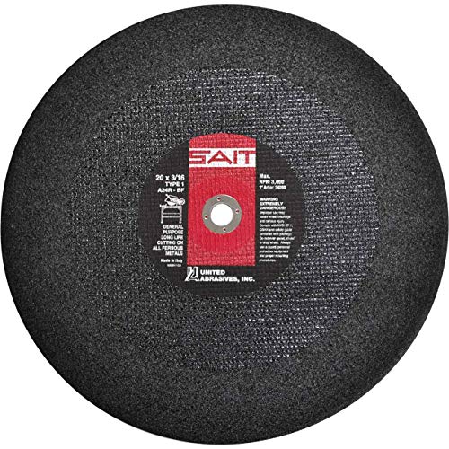 United Abrasives SAIT 24090 20X3/16X1 A24R General Purpose Stationary Saw Cut-Off Wheels, 5 Pack