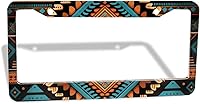 Vista 2 de Marco de matrícula de aluminio para automóvil, 2 unidades, con agujeros, nativo suroeste tribal indio azteca