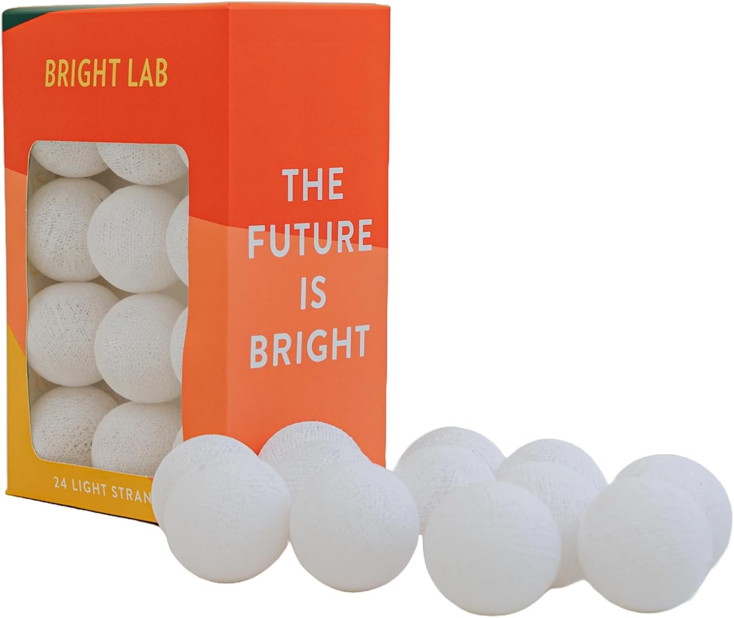Cotton Ball Lights - UL Incandescent String Lights for Wedding & Indoor Girls Room Decor - Hanging White Lights for Christmas Indoor, Plug in Outdoor & Fairy Spring Decor (Timeless Taffy)