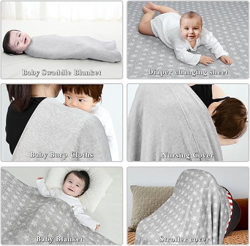 Vista 14 de BlueSnail Minky- Manta para niños y niñas Azul marino+gris claro