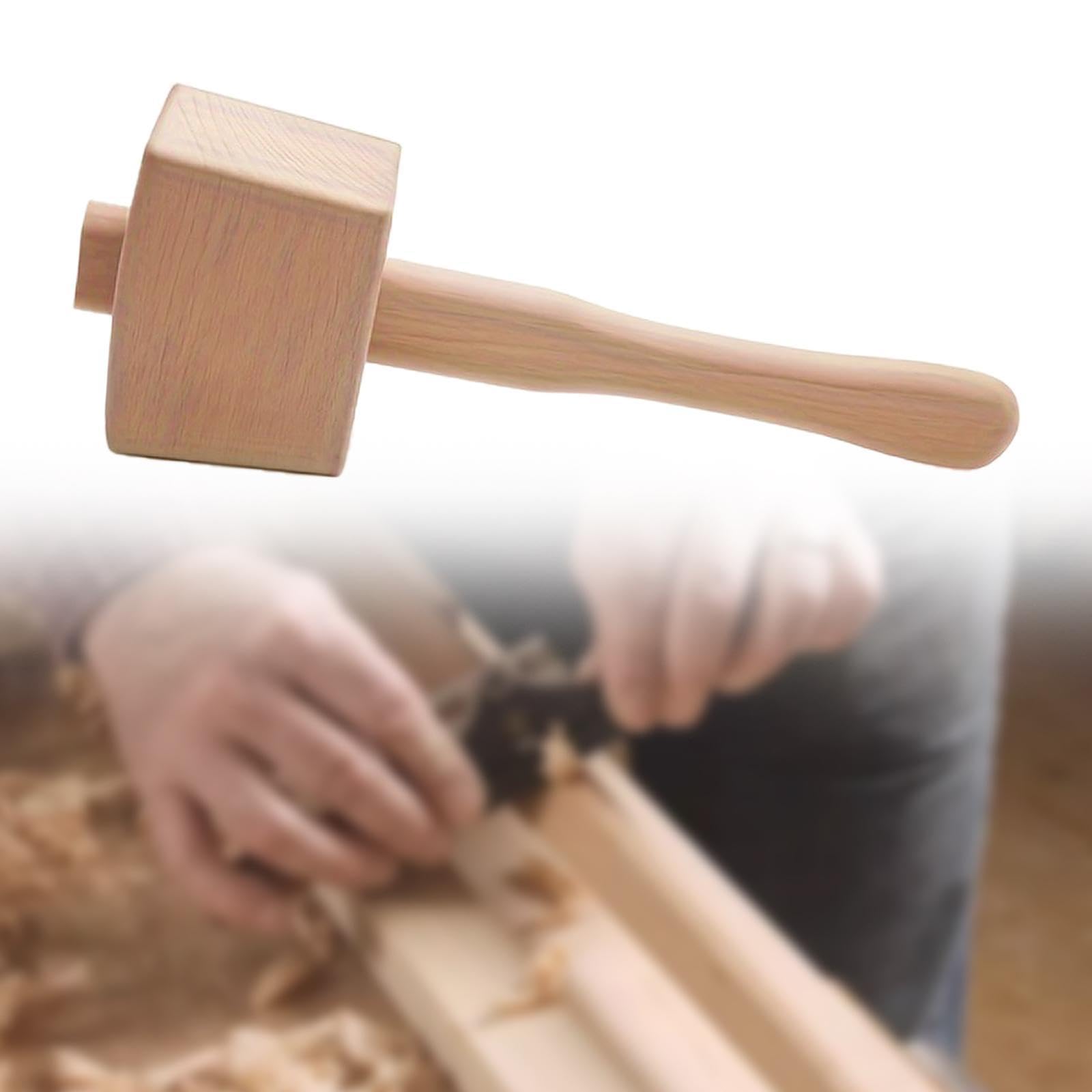 Maillet En Bois avec Manche, Outil de Menuisier, de Qualité Supérieure, Marteau de Menuisier