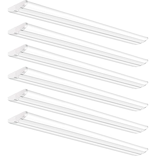 ANTLUX Ultra Slim 4FT LED Wraparound Light, 50W 4 Foot Shop Lights for Garage, No Glare, 5600LM, 4000K, Compact Flush Mount Ceiling Fixtures for Kitchen Workshop, Fluorescent Tube Replacement, 6 Pack