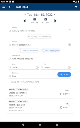 aTimeRecording - Time Tracking